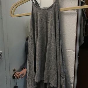 Gray loose tank top